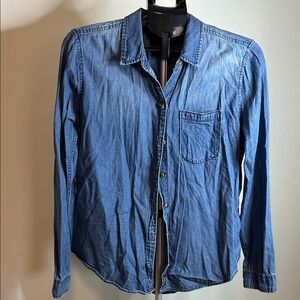 Abercrombie & Fitch Navy Blue Denim Shirt